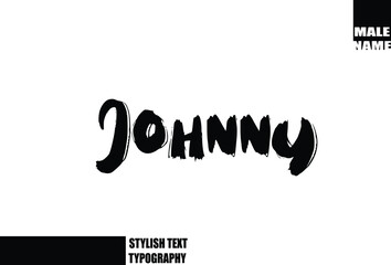 Johnny Baby Boy Name In Bold Grunge And Rough Brush Text Typography