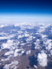 Blue Sky background with tiny Clouds. Summer blue sky. Sky clouds. Blue sky and white clouds background