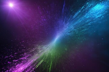 Naklejka premium Vibrant Dynamic Background with Purple Blue and Green Textures and Glimmering Light Effects