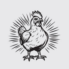 Obraz premium chicken logo, chicken vector logo