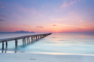 Obraz premium sunrise at the beach on the Spain island Majorca