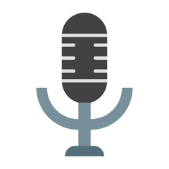Mic Vector Line Icon Design