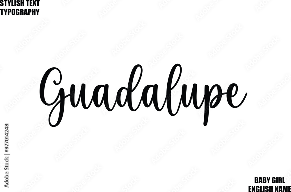 Fototapete guadalupe typescript cursive text