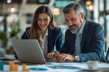 Fototapeta premium Business Meeting: Collaboration and Teamwork in a Modern Office