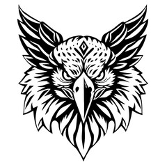 eagle head vector with wings