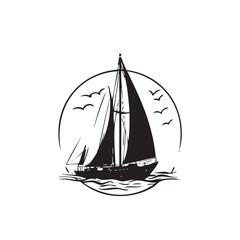 sailing vector logo, sailing vector