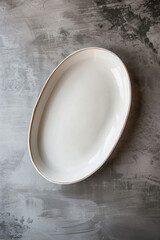 empty dishes on a white background, an empty plate on a plain background