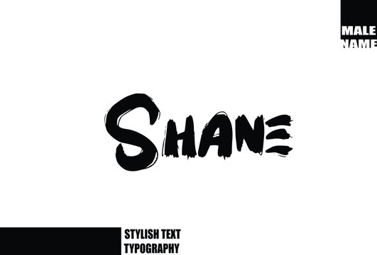 Baby Boy Name In Bold Grunge And Rough Brush Text Typography Shane