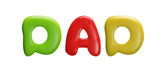 Naklejka premium 3D illustration of the word 