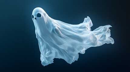 A cool spooky Halloween ghost that's floating. This ghost is great for Halloween posters, decorations, or any other spooky project you have.
