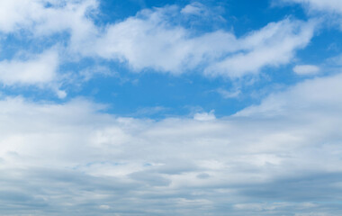 Fototapeta premium Blue sky with big white clouds