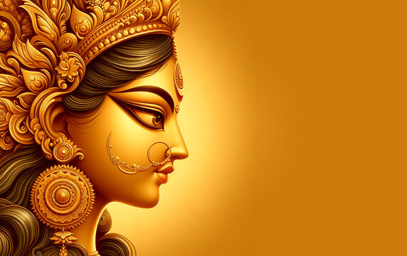 Maa Durga Navratri festival durga puja template design background