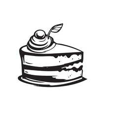 piece of cake logo, cake vector