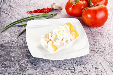 Italian cuisine Cannelloni staffed cheese