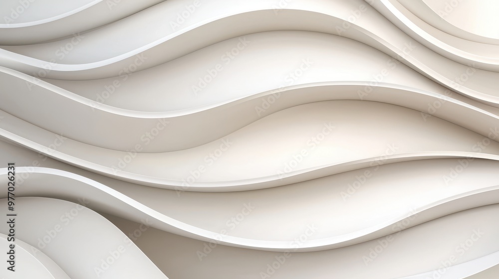 Poster abstract white curved lines background texture design