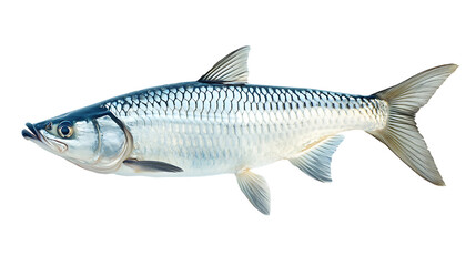 Fototapeta premium Tarpon Fish from Pacific Ocean Isolated on White Background