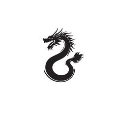 Fototapeta premium Dragon in cartoon, doodle style . Image for t-shirt, web, mobile apps and ui. Isolated 2d vector illustration in logo, icon, sketch style, Eps 10, black and white. AI Generative
