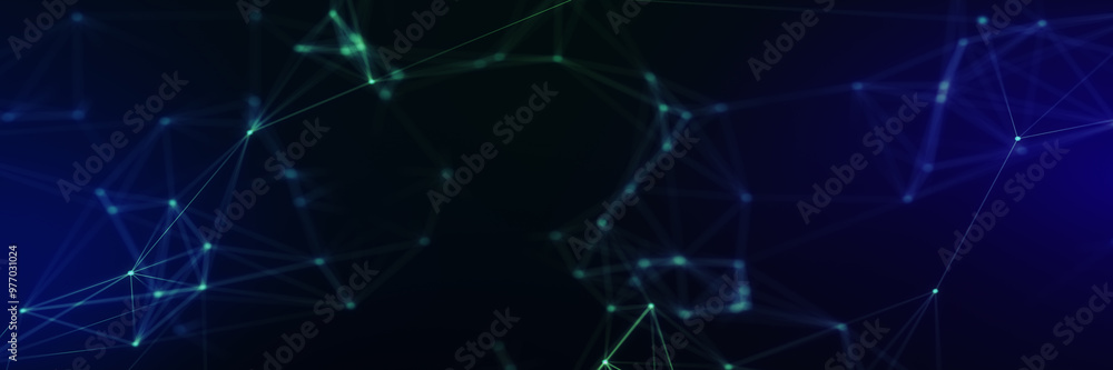 Aufkleber abstract futuristic - technology with polygonal shapes on dark blue background. design digital techn