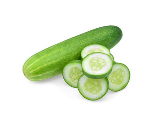 cucumber isolated on white background.