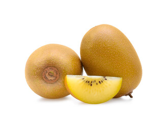 gold kiwi isolated on white background
