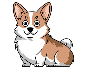 A playful and adorable corgi dog icon, perfect for pet-related designs and branding