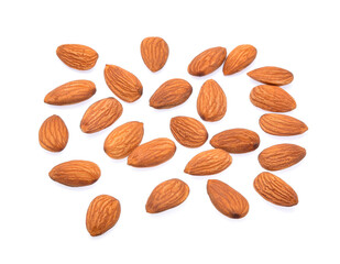 Almonds isolated on white background
