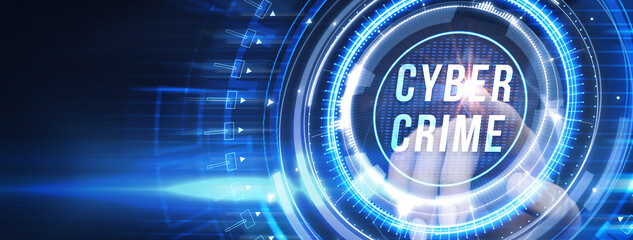 Obraz premium The concept of a cyber attack on a computer network. Cyber crime and internet privacy hacking.