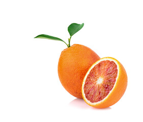 blood orange isolated on white background