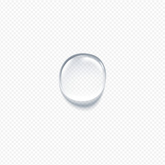 Vector illustration depicting a water drop on an isolated transparent background.