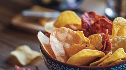 close up view of chips