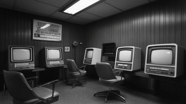 a computer room in the 1950s.