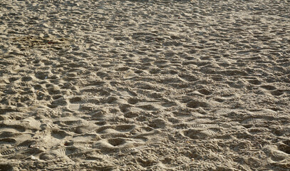 Footprints on sand, Nature background