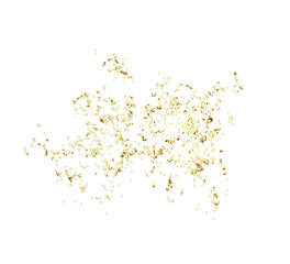 oil, yellow water, lemon, olive oil drops on transparent background