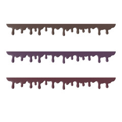 chocolate drip on transparent background