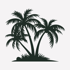 Minimalist Palm Tree Vector Graphic Design
