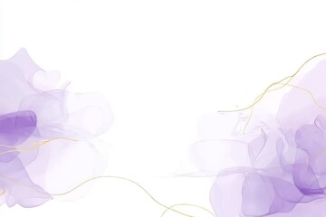 Hand-drawn violet geode with flow alcohol ink effect on an abstract purple liquid watercolor background. Modern illustration design template for wedding invitations.