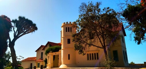 Historic Perdicaris Palace Basking in the Sunlight in Tangier, Morocco.