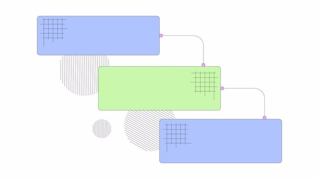 Waterfall chart with appearing consequently blocks 2D object animation. Business infographic cartoon 4K video, alpha channel. Data presentation with diagram animated flat item on white background