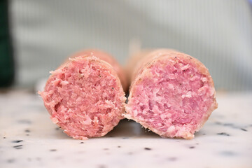 Ciauscolo salami is the name of a typical salami in Marche region Italy