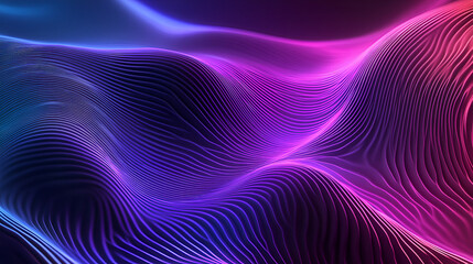 holographic iridescent neon curved wave in motion dark background ,Gradient design element for banners, backgrounds, wallpapers and covers, abstract background with smooth lines