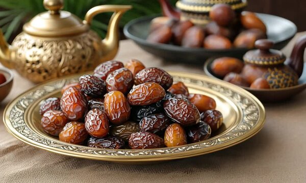 a plate of dates