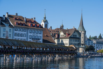 Kapellbrücke in der Stadt Luzern, Schweiz