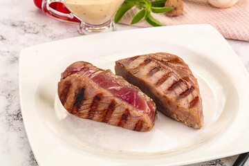 Delicous grilled tuna dish steak