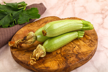 Green young small baby zucchini
