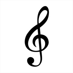 Music notes symbol. Icons with musical notes, vector illustration