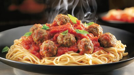 Spaghetti and Meatballs with Tomato Sauce
