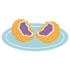 Ube Buchi a Filipino dessert or snack