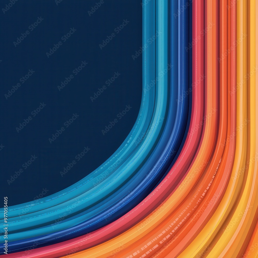 Aufkleber a vibrant abstract background with colorful lines creating a dynamic, modern feel against a dark bac