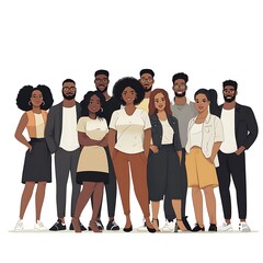 Obraz premium Diverse Group of Smiling People Standing Together.