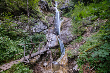 Rep falls near Podvolovljek in Slovenia